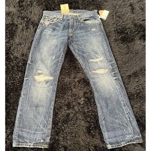 Polo Ralph Lauren Varick Slim Straight Distressed Jeans Men Size 30x30 NWT